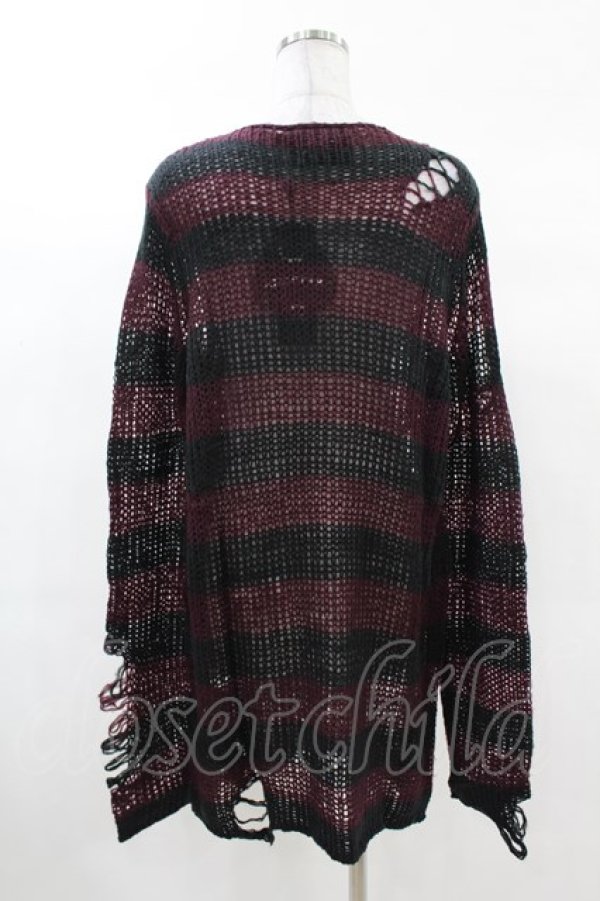 画像2: KILL STAR / Cassius Knit Sweater XS 黒×ダークパープル H-25-03-09-033-SL-TO-KB-ZH (2)