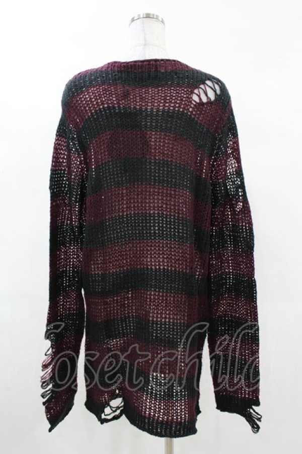 画像2: KILL STAR / Cassius Knit Sweater XS 黒×ダークパープル H-25-03-09-035-SL-TO-KB-ZH (2)