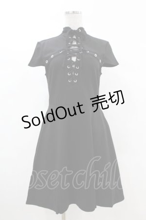 画像: KILL STAR / Tied Up Skater Dress S ブラック H-25-03-09-005-SL-OP-KB-ZH