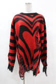 画像1: KILL STAR / Libi Sweater M 黒×赤 H-25-03-09-050-SL-TO-KB-ZH (1)