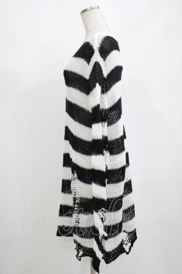 画像2: KILL STAR / Pugsley Knit Sweater M 黒×白 H-25-03-10-033-SL-TO-KB-ZT238 (2)