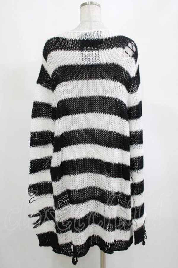 画像3: KILL STAR / Pugsley Knit Sweater M 黒×白 H-25-03-10-033-SL-TO-KB-ZT238 (3)