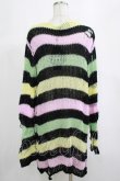 画像3: KILL STAR / Liqorice Knit Sweater M 黒×ピンク×ミント×イエロー H-25-03-10-035-SL-TO-KB-ZH (3)