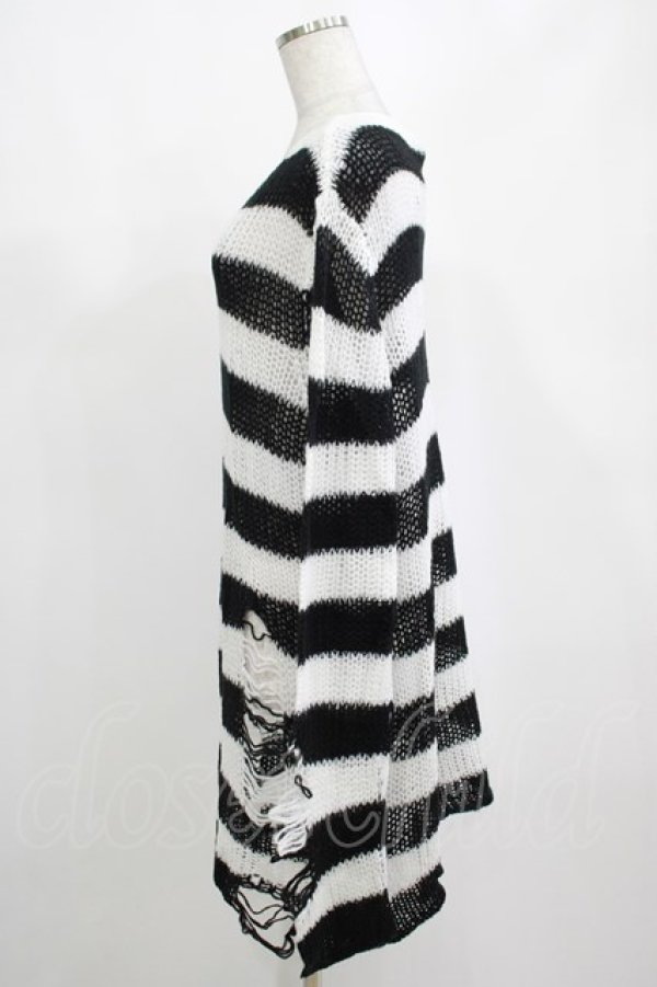 画像2: KILL STAR / Pugsley Knit Sweater M 黒×白 H-25-03-10-036-SL-TO-KB-ZH (2)