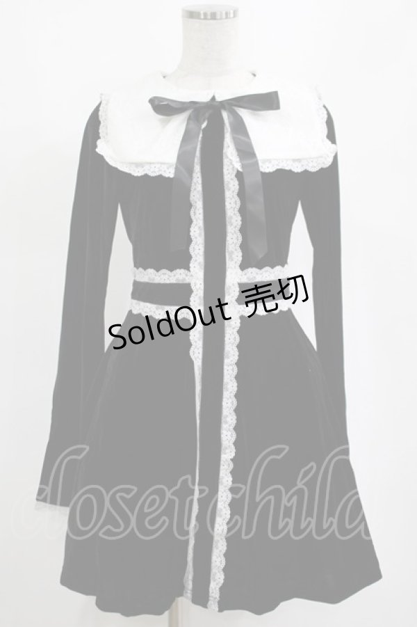 画像1: KILL STAR / Infinity Coven Long Sleeve Dress XS 黒×白 H-25-03-10-004-SL-OP-KB-ZT331 (1)