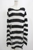 画像1: KILL STAR / Pugsley Knit Sweater M 黒×白 H-25-03-10-039-SL-TO-KB-ZH (1)
