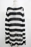 画像3: KILL STAR / Pugsley Knit Sweater M 黒×白 H-25-03-10-039-SL-TO-KB-ZH (3)