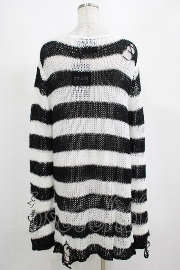 画像3: KILL STAR / Pugsley Knit Sweater M 黒×白 H-25-03-10-039-SL-TO-KB-ZH (3)