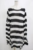 画像1: KILL STAR / Pugsley Knit Sweater M 黒×白 H-25-03-10-042-SL-TO-KB-ZH (1)