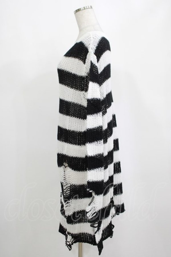 画像2: KILL STAR / Pugsley Knit Sweater M 黒×白 H-25-03-10-042-SL-TO-KB-ZH (2)