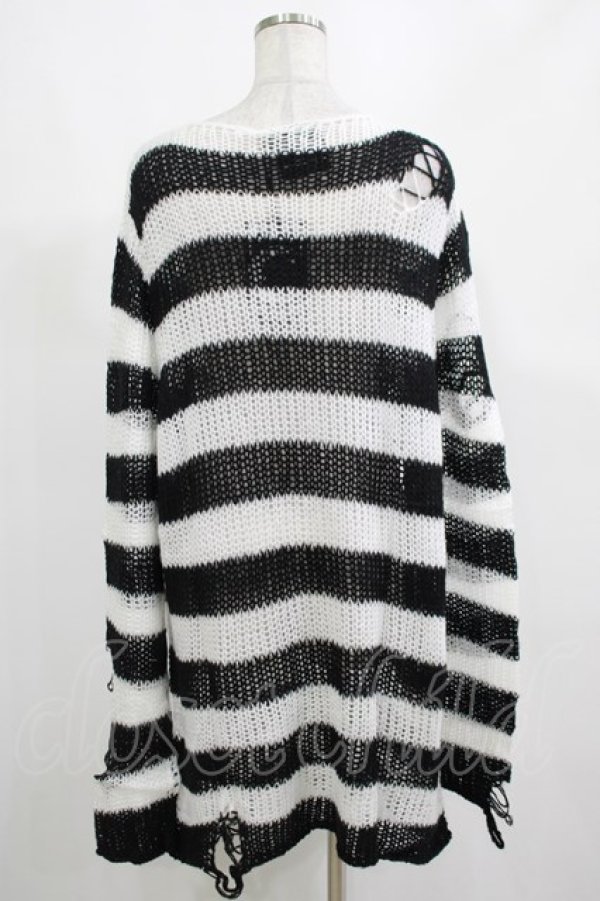 画像3: KILL STAR / Pugsley Knit Sweater M 黒×白 H-25-03-10-042-SL-TO-KB-ZH (3)