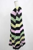 画像2: KILL STAR / Liqorice Knit Sweater M 黒×ピンク×ミント×イエロー H-25-03-10-043-SL-TO-KB-ZH (2)