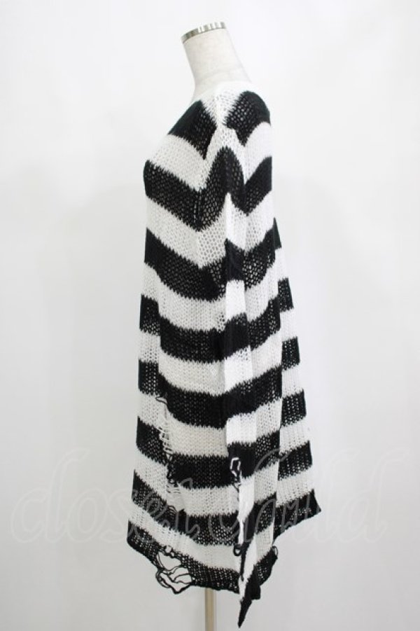 画像2: KILL STAR / Pugsley Knit Sweater M 黒×白 H-25-03-10-044-SL-TO-KB-ZH (2)