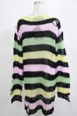 画像3: KILL STAR / Liqorice Knit Sweater L 黒×ピンク×ミント×イエロー H-25-03-10-045-SL-TO-KB-ZH (3)