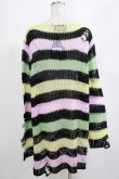 画像3: KILL STAR / Liqorice Knit Sweater L 黒×ピンク×ミント×イエロー H-25-03-10-047-SL-TO-KB-ZH (3)