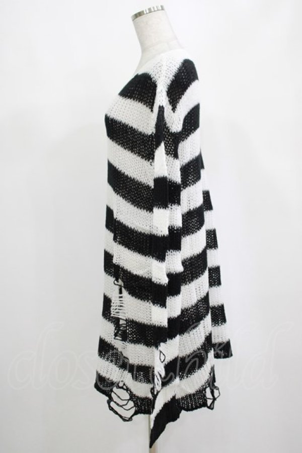 画像2: KILL STAR / Pugsley Knit Sweater M 黒×白 H-25-03-10-048-SL-TO-KB-ZH (2)