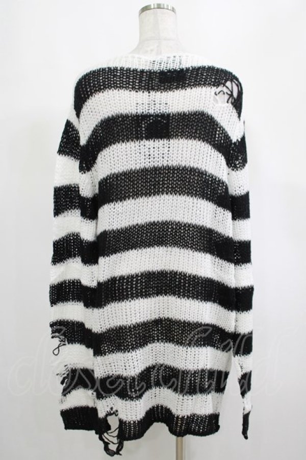 画像3: KILL STAR / Pugsley Knit Sweater M 黒×白 H-25-03-10-048-SL-TO-KB-ZH (3)