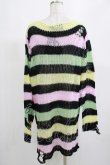 画像3: KILL STAR / Liqorice Knit Sweater L 黒×ピンク×ミント×イエロー H-25-03-10-049-SL-TO-KB-ZH (3)