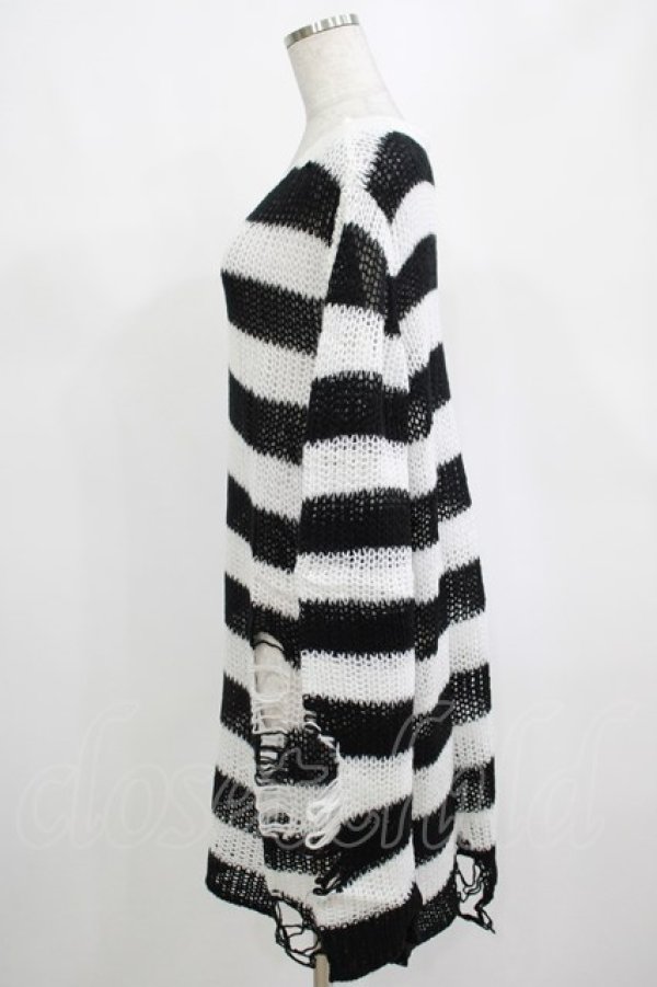 画像2: KILL STAR / Pugsley Knit Sweater M 黒×白 H-25-03-10-050-SL-TO-KB-ZH (2)
