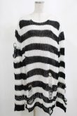 画像1: KILL STAR / Pugsley Knit Sweater XXL 黒×白 H-25-03-10-054-SL-TO-KB-ZH (1)