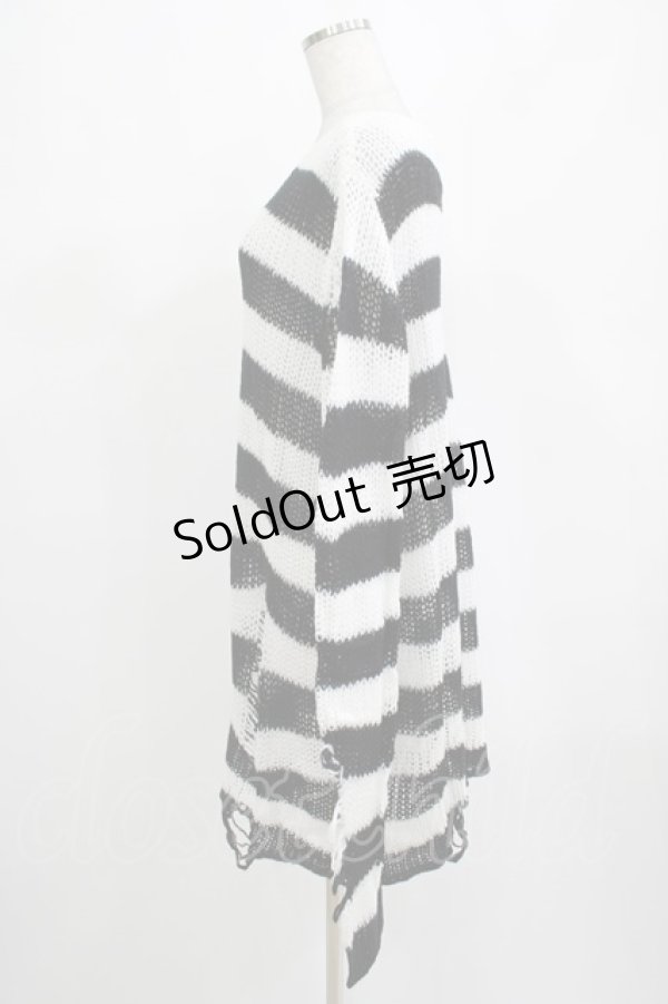 画像2: KILL STAR / Pugsley Knit Sweater XXL 黒×白 H-25-03-10-054-SL-TO-KB-ZT056 (2)