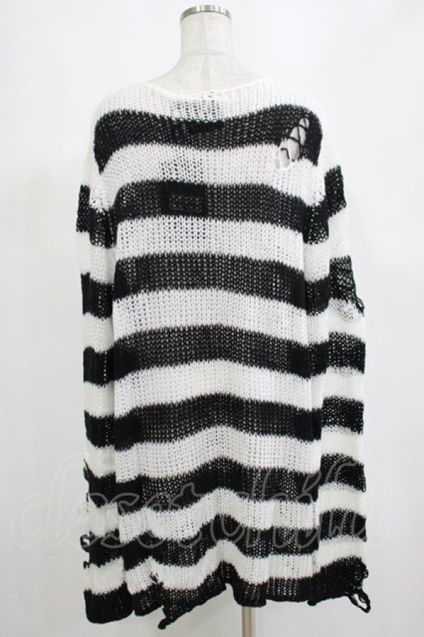 画像3: KILL STAR / Pugsley Knit Sweater XXL 黒×白 H-25-03-10-054-SL-TO-KB-ZH (3)