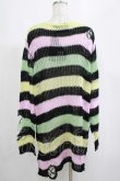 画像3: KILL STAR / Liqorice Knit Sweater L 黒×ピンク×ミント×イエロー H-25-03-10-055-SL-TO-KB-ZH (3)