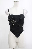 画像1: DARK IN LOVE / Punk metal crop corset XS ブラック H-25-03-10-058-PU-TO-KB-ZH (1)