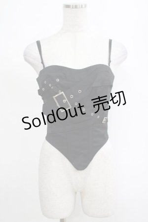 画像: DARK IN LOVE / Punk metal crop corset XS ブラック H-25-03-10-058-PU-TO-KB-ZH