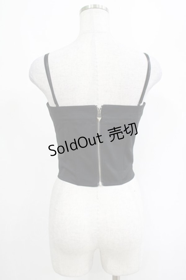 画像3: DARK IN LOVE / Punk metal crop corset XS ブラック H-25-03-10-058-PU-TO-KB-ZH (3)