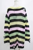 画像3: KILL STAR / Liqorice Knit Sweater L 黒×ピンク×ミント×イエロー H-25-03-10-059-SL-TO-KB-ZH (3)