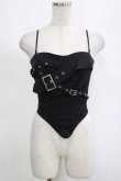 画像1: DARK IN LOVE / Punk metal crop corset XS ブラック H-25-03-10-060-PU-TO-KB-ZH (1)
