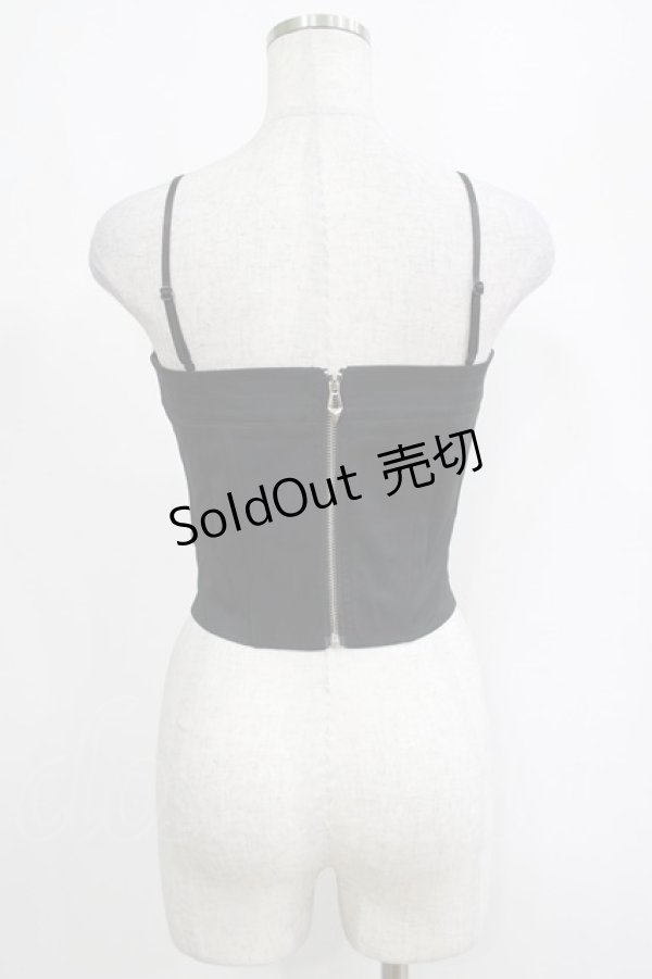 画像3: DARK IN LOVE / Punk metal crop corset XS ブラック H-25-03-10-060-PU-TO-KB-ZH (3)