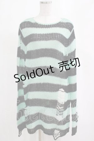 画像: KILL STAR / After Eight Knit Sweater XS 黒×ミントグリーン H-25-03-10-063-SL-TO-KB-ZI