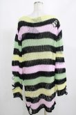 画像3: KILL STAR / Liqorice Knit Sweater L 黒×ピンク×ミント×イエロー H-25-03-10-064-SL-TO-KB-ZH (3)
