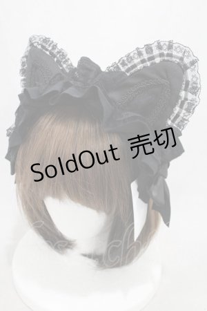 画像: HANGRY&ANGRY / CAT EARS HEAD DRESS  ブラック H-25-03-10-1039-HN-AC-KB-ZH