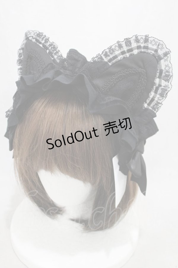 画像1: HANGRY&ANGRY / CAT EARS HEAD DRESS  ブラック H-25-03-10-1039-HN-AC-KB-ZH (1)