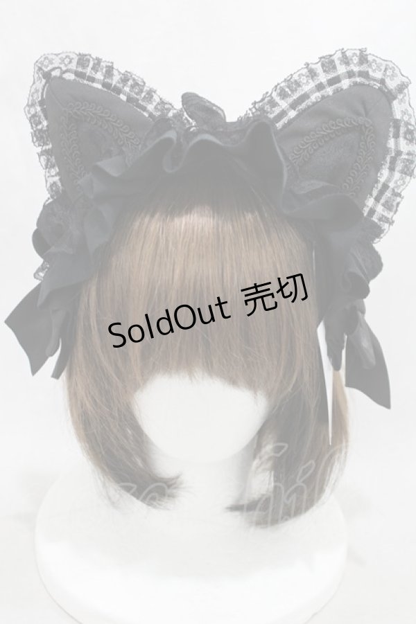 画像2: HANGRY&ANGRY / CAT EARS HEAD DRESS  ブラック H-25-03-10-1039-HN-AC-KB-ZH (2)
