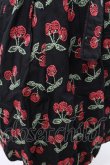 画像3: Jane Marple / チェリー刺繍ジャンパースカート M ブラック H-25-03-10-1006-JM-OP-KB-ZH (3)