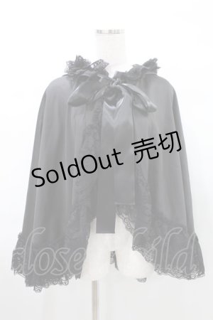 画像: HANGRY&ANGRY / CAT EAR FRILL CAPE  ブラック H-25-03-10-1017-HN-JA-KB-ZH