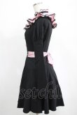 画像2: DARK IN LOVE / Gothic lolita pink ruffle neck princess dress XS ブラック×ピンク H-25-03-10-001-PU-OP-KB-ZH (2)