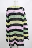 画像3: KILL STAR / Liqorice Knit Sweater L 黒×ピンク×ミント×イエロー H-25-03-10-066-SL-TO-KB-ZI (3)