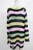 画像3: KILL STAR / Liqorice Knit Sweater L 黒×ピンク×ミント×イエロー H-25-03-10-068-SL-TO-KB-ZT206 (3)