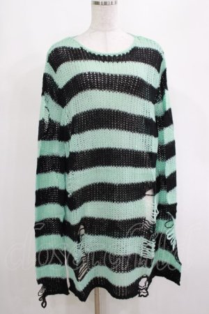 画像: KILL STAR / After Eight Knit Sweater S 黒×ミントグリーン H-25-03-10-071-SL-TO-KB-ZT206