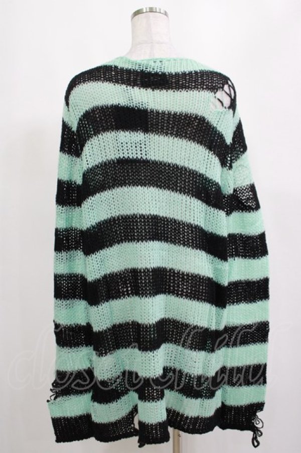 画像3: KILL STAR / After Eight Knit Sweater S 黒×ミントグリーン H-25-03-10-071-SL-TO-KB-ZT206 (3)