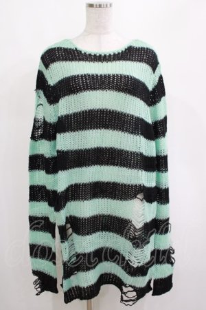 画像: KILL STAR / After Eight Knit Sweater S 黒×ミントグリーン H-25-03-10-073-SL-TO-KB-OS