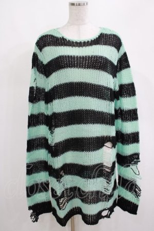 画像: KILL STAR / After Eight Knit Sweater S 黒×ミントグリーン H-25-03-10-075-SL-TO-KB-OS