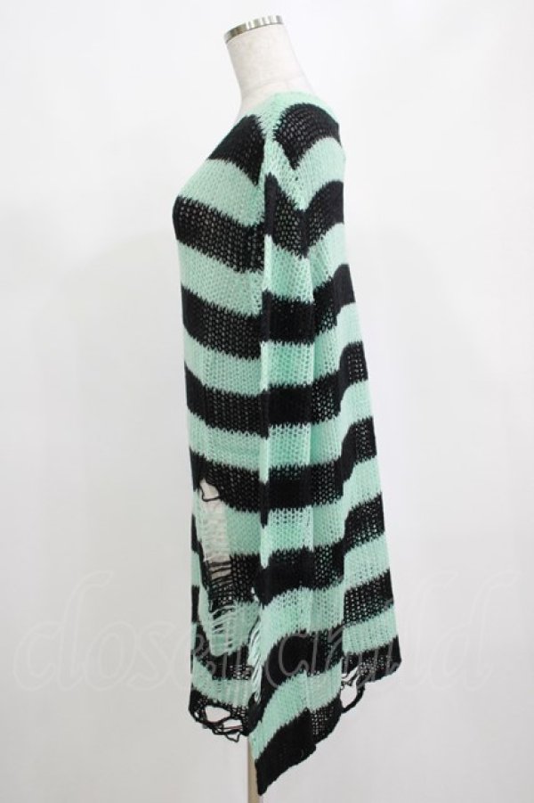 画像2: KILL STAR / After Eight Knit Sweater S 黒×ミントグリーン H-25-03-10-075-SL-TO-KB-OS (2)