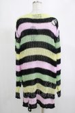 画像3: KILL STAR / Liqorice Knit Sweater L 黒×ピンク×ミント×イエロー H-25-03-10-076-SL-TO-KB-ZH (3)