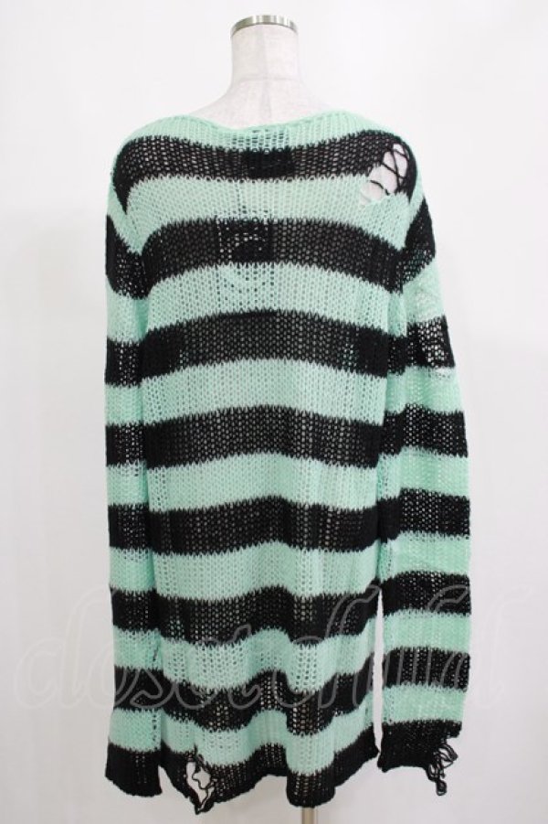 画像3: KILL STAR / After Eight Knit Sweater S 黒×ミントグリーン H-25-03-10-077-SL-TO-KB-ZY (3)